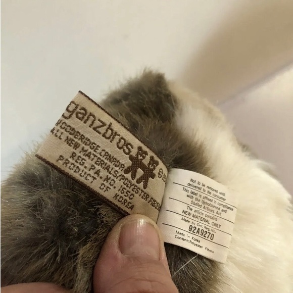 Vtg The Heritage Collection Ganzbros Wolf Plush Stuff Animal With Tag 1988 - Picture 6 of 7